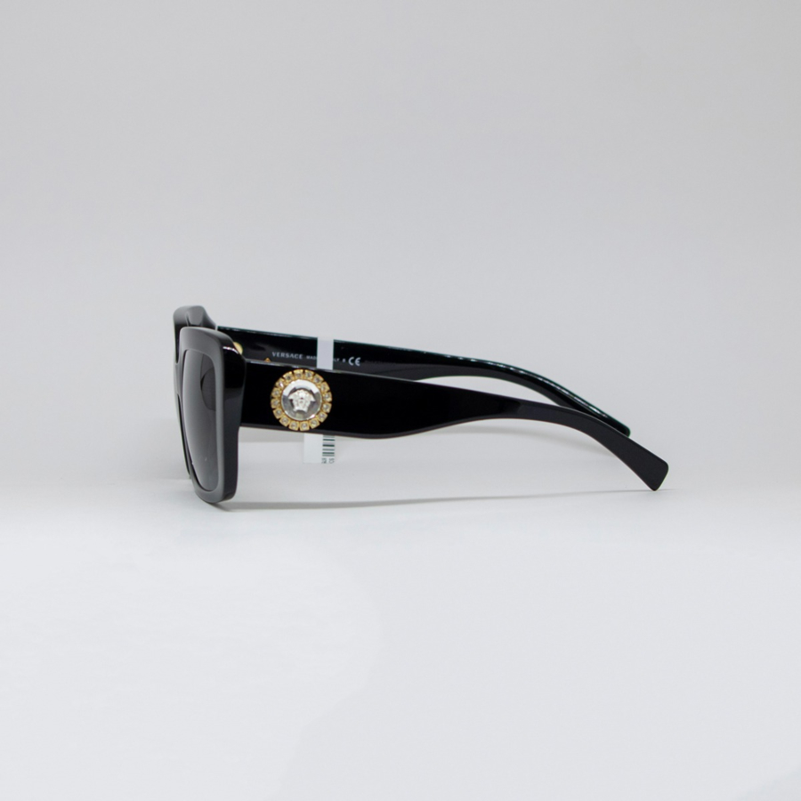 Óculos de Sol Versace Quadrado com cristal na haste 0VE4384B GB1/8754