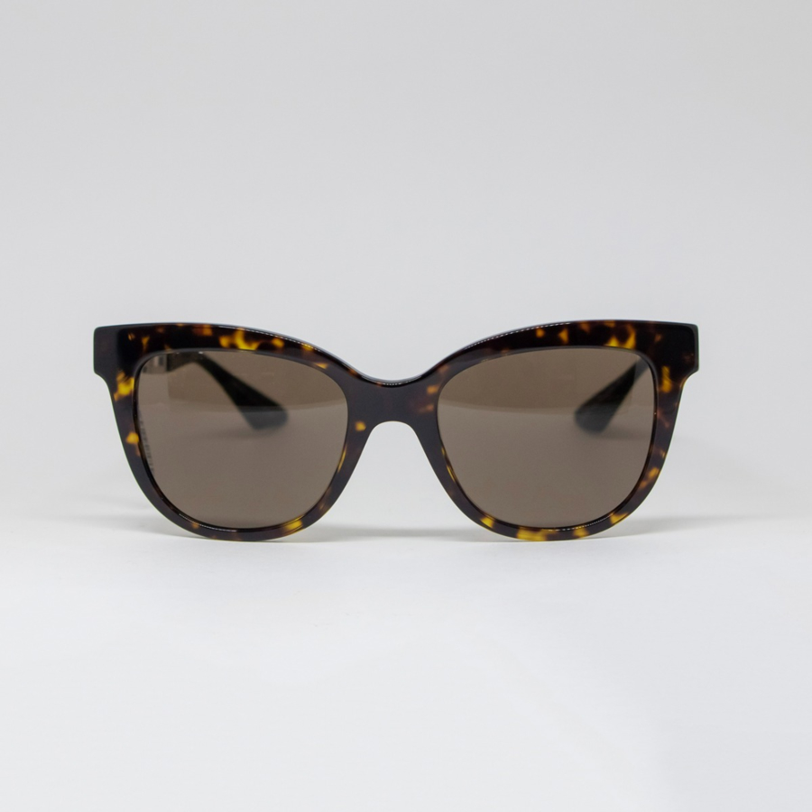 Óculos de Sol Versace Havana com hastes geométricas douradas 0VE4394 108/7354
